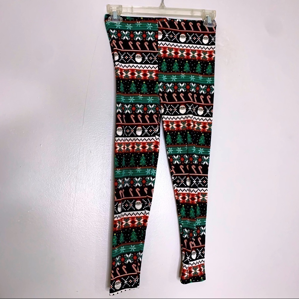 100% poof lay flat after eating medium holiday Graphic Legging Stretch Pant